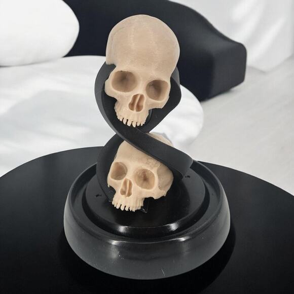 Sand of Mortality Skull Figurine | Unique Gothic Dark Art  Macabre Decor Idea - Picture 1 of 8